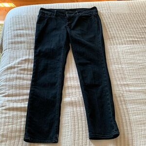 Banana Republic stretch denim dark wash straight leg jeans